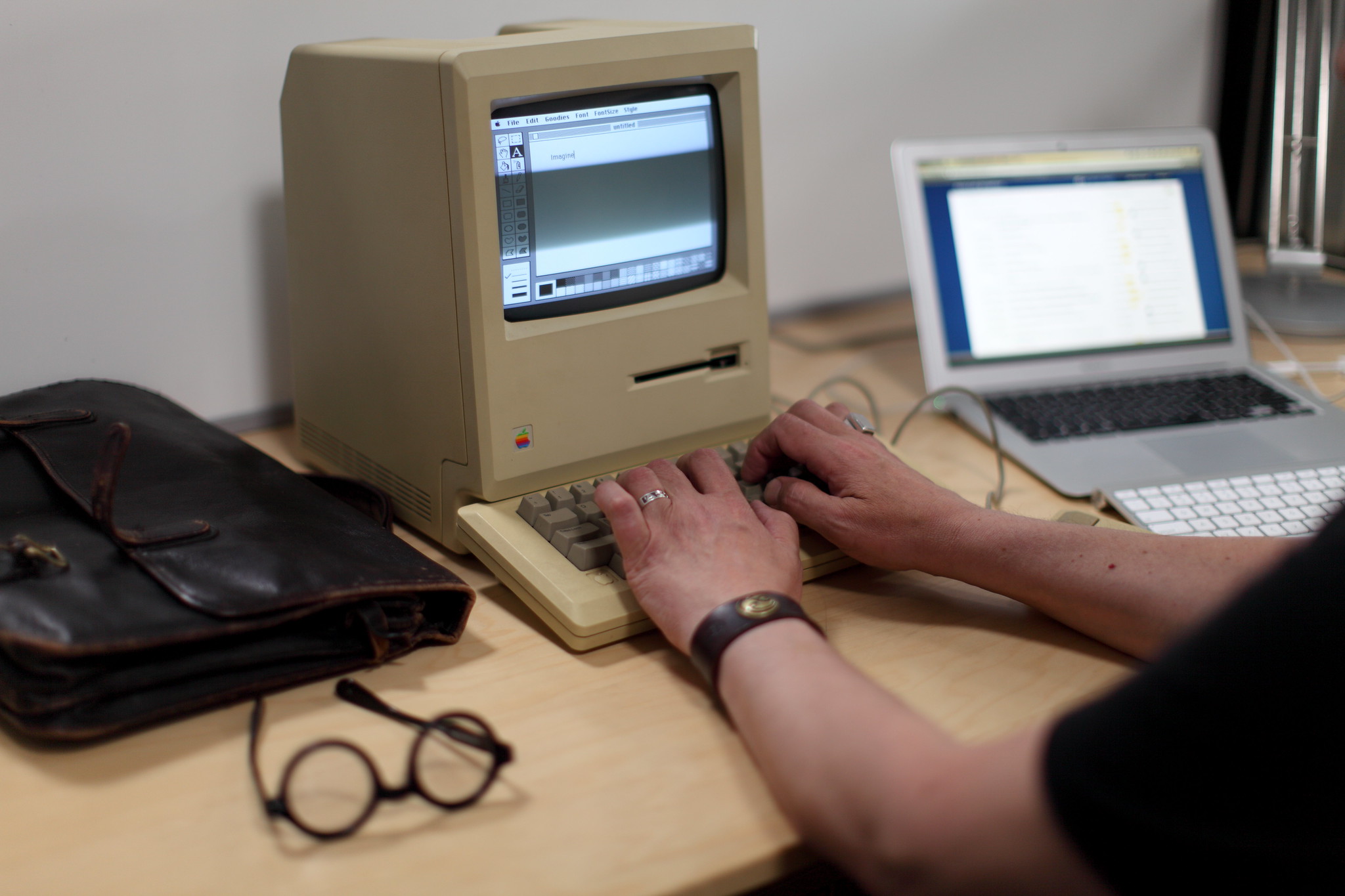 Gerard with old tech