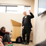 Martin presenting at Minnebar's Indie Game Development Microtalks