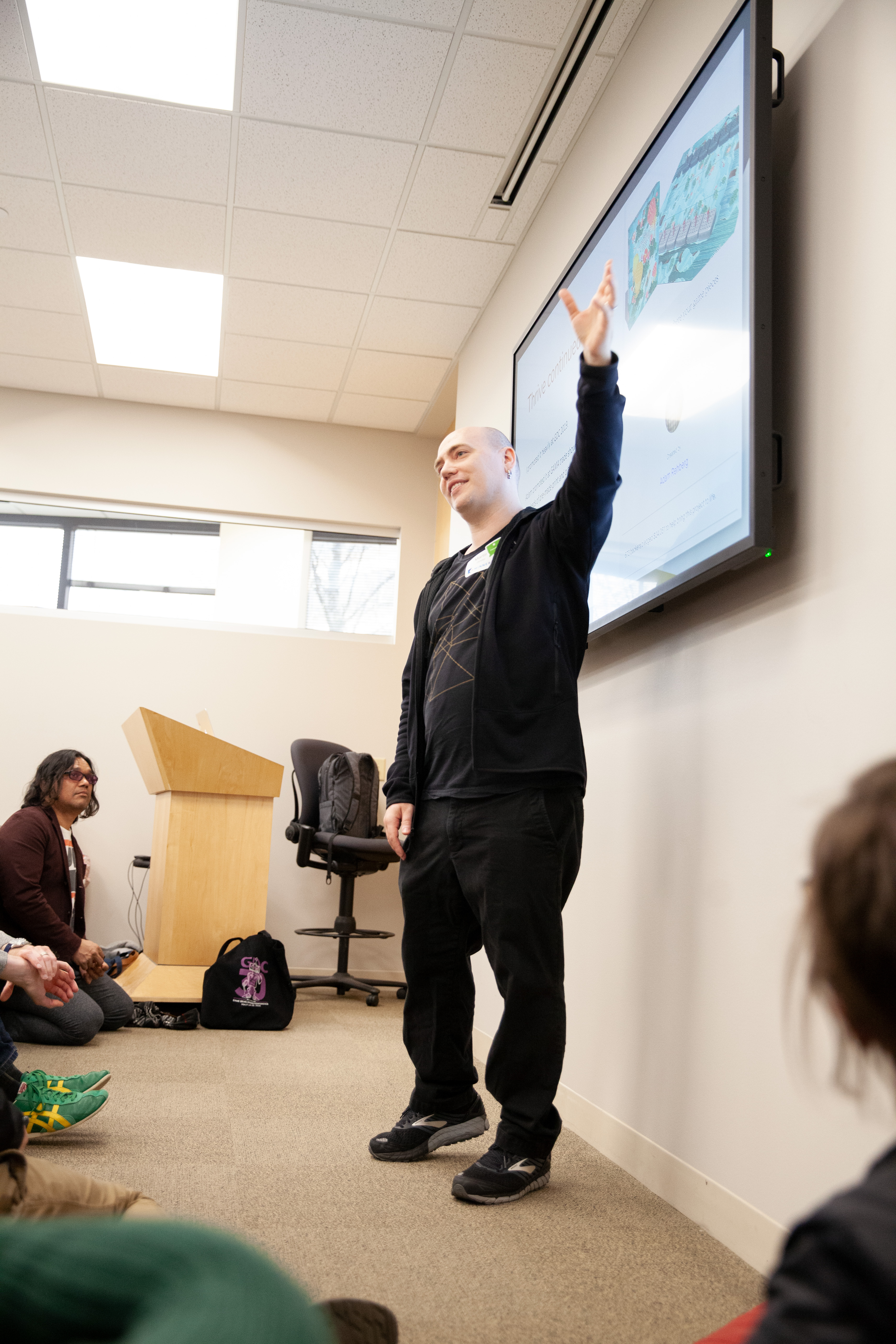 Martin presenting at Minnebar's Indie Game Development Microtalks