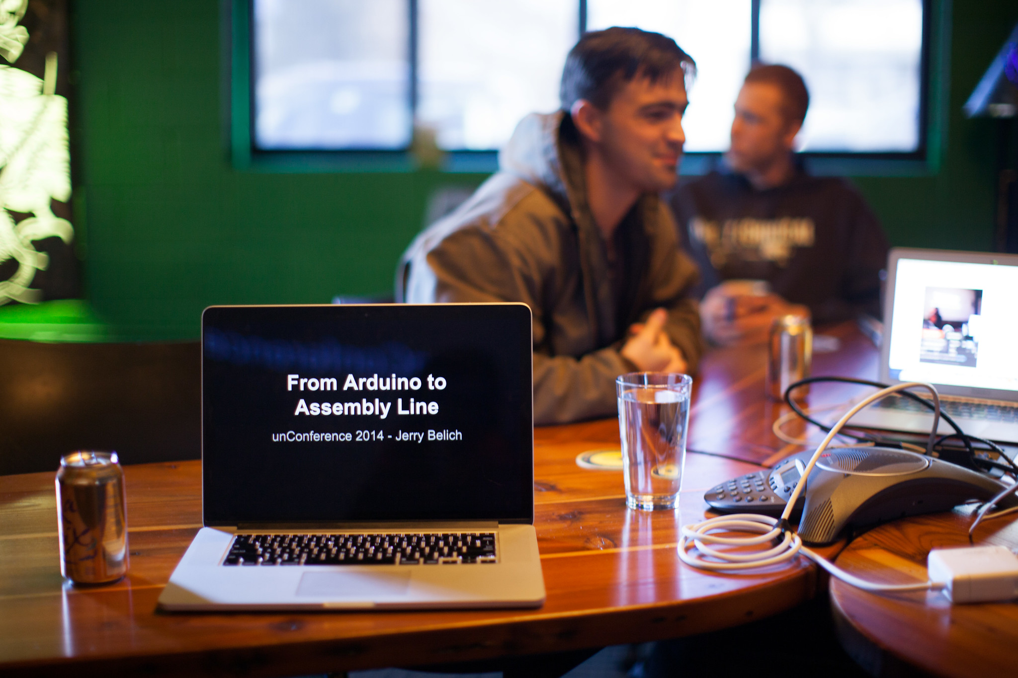 Jerry's laptop with presentation