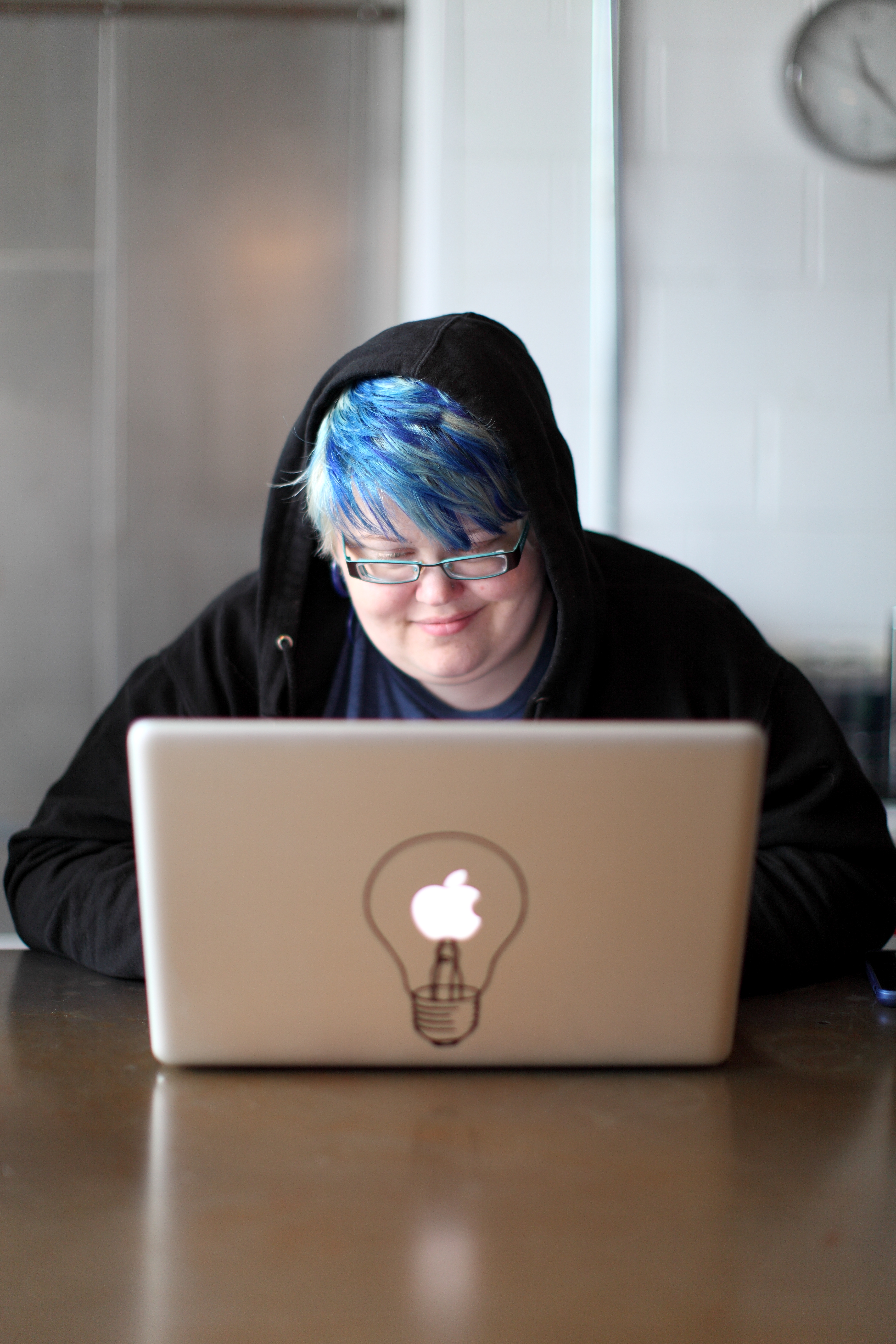 Jessica working in the Clockwork kitchen