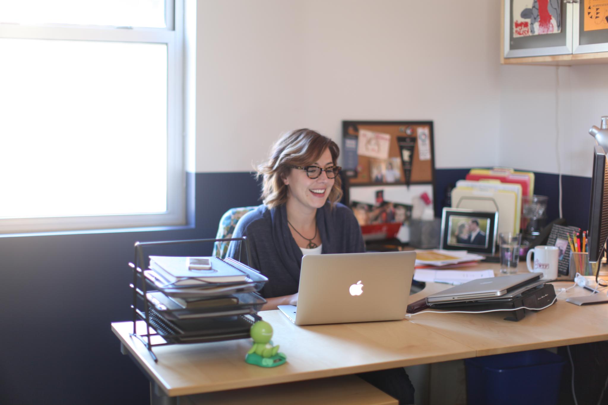 Meghan in her office