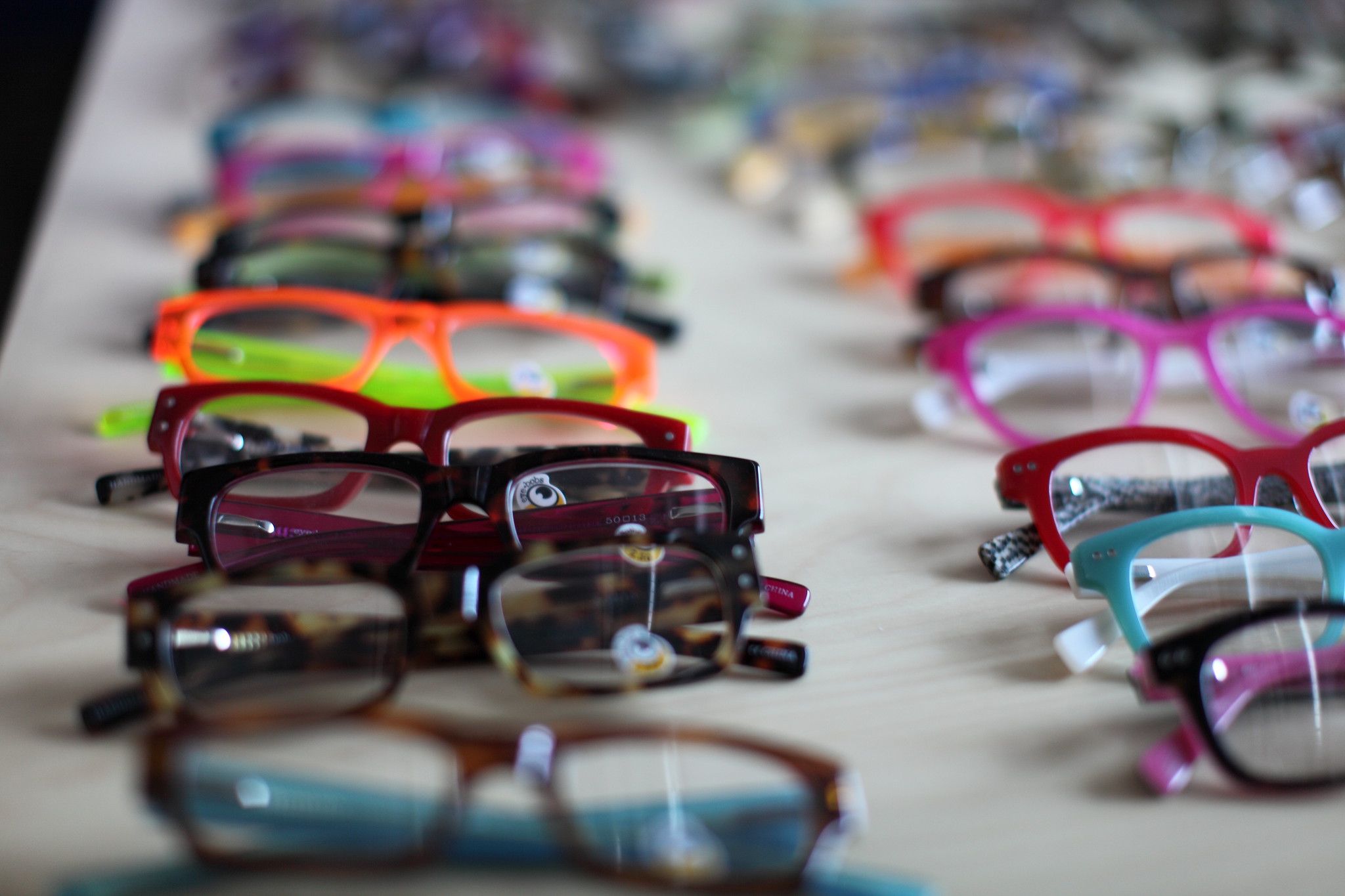 dozens of pairs of Eyebobs frames