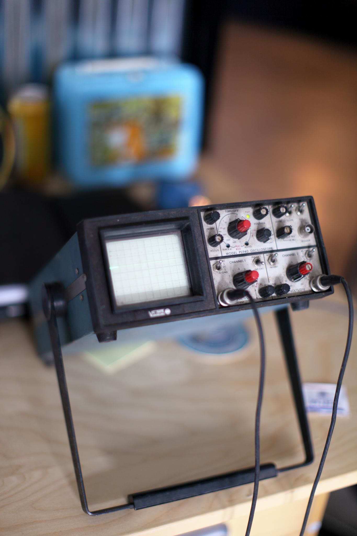 an oscilloscope