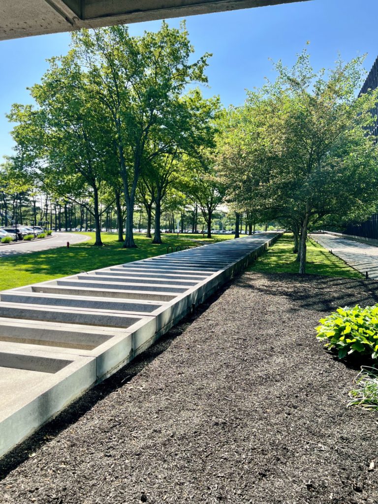 landscaping outside of the Bell Works building